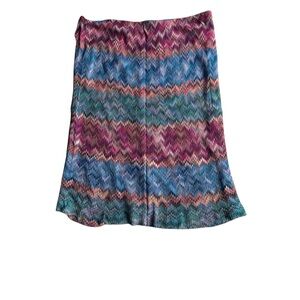 Missoni Colorful Chevron Knee Lenght A-Line Skirt GUC size EUR48